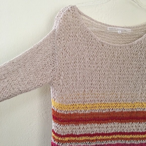 Rachel Roy Multicolor Striped Open Knit Sweater - Picture 3 of 8